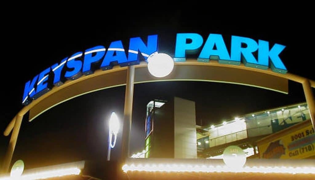 KeySpan Park sign.