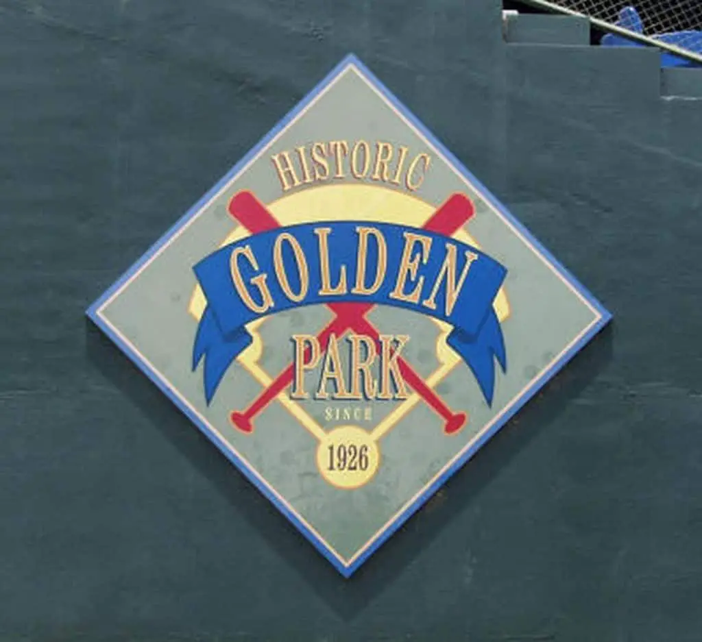 Golden Park sign.