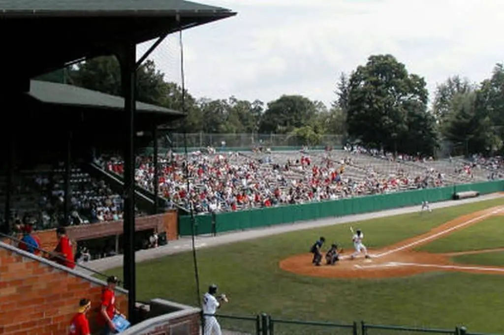 View of the dugout.