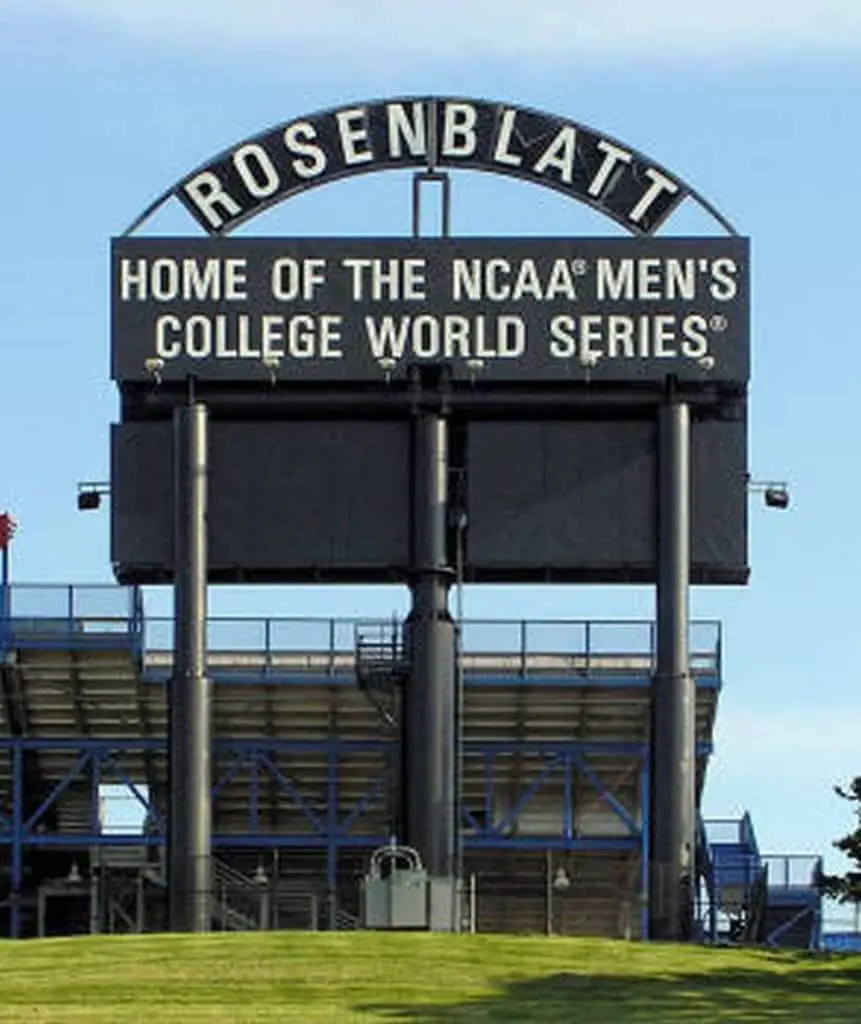 Johnny Rosenblatt Stadium sign.