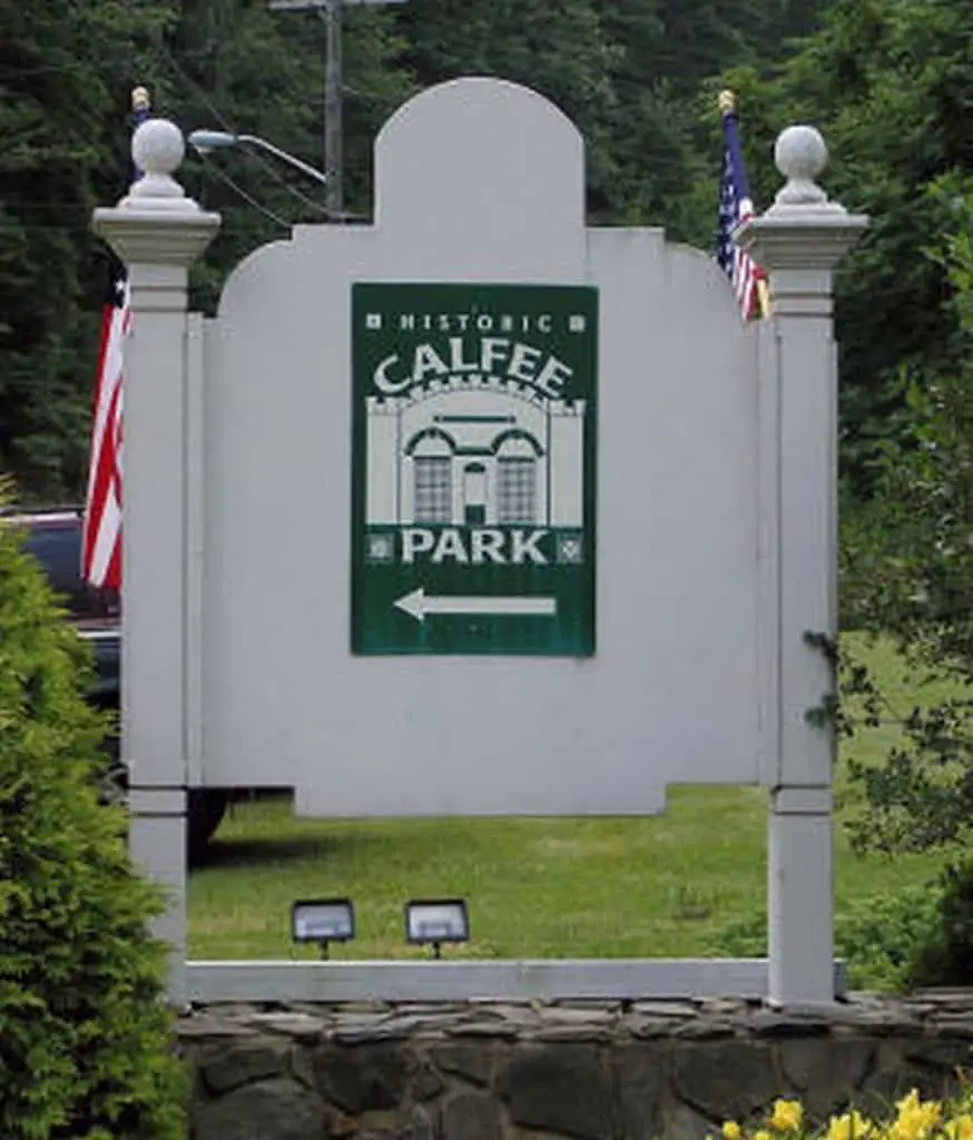 Calfee Park sign.