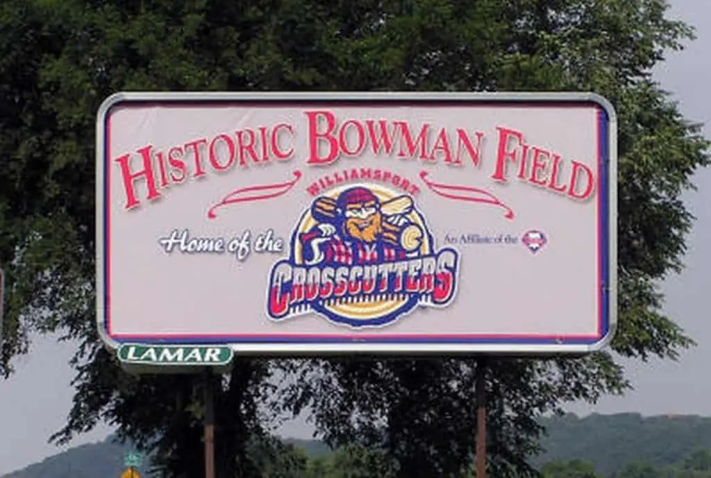 Hitsoric Bowman Field sign.