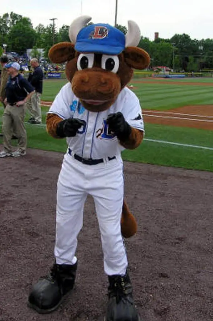 Durham Bulls mascot.