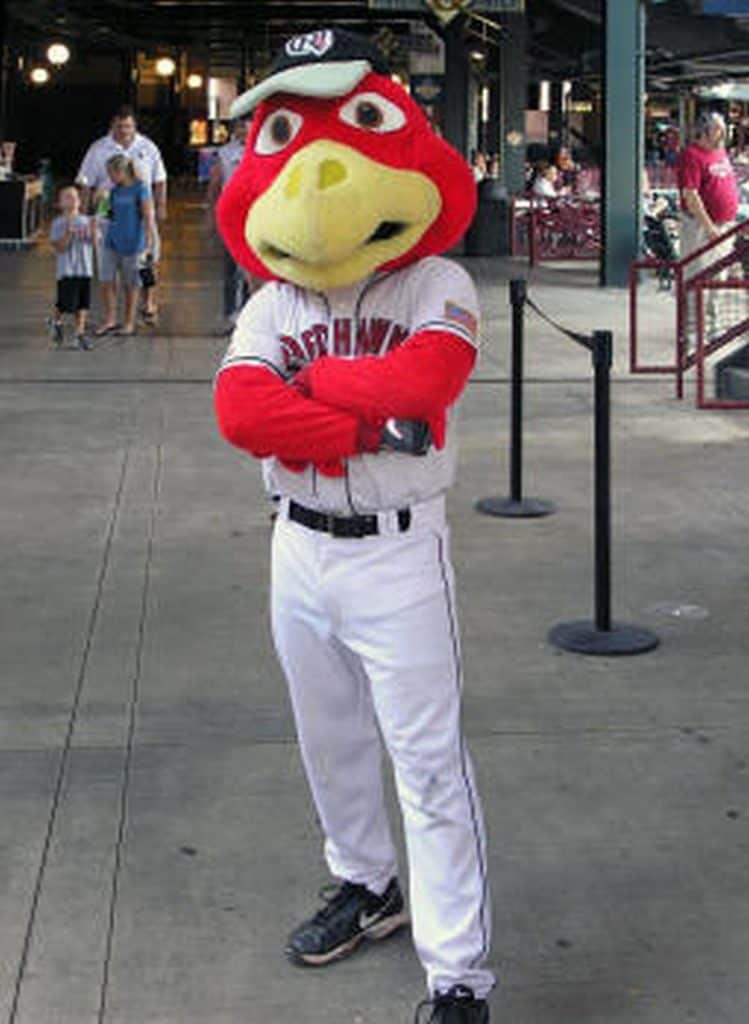 RedHawks mascot.