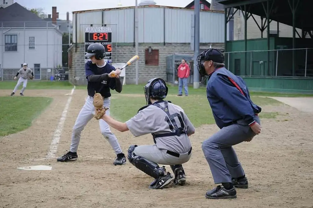 Home plate at a travel baseball game.