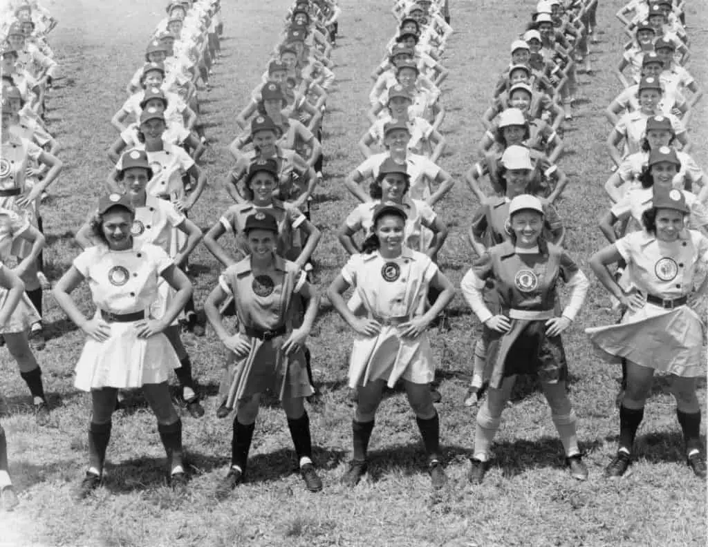 Members of the All-American Girls Baseball League.
