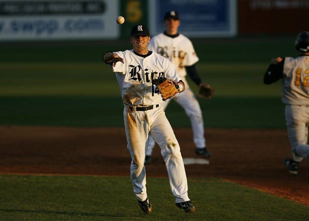 Baseball player throwing a ball.